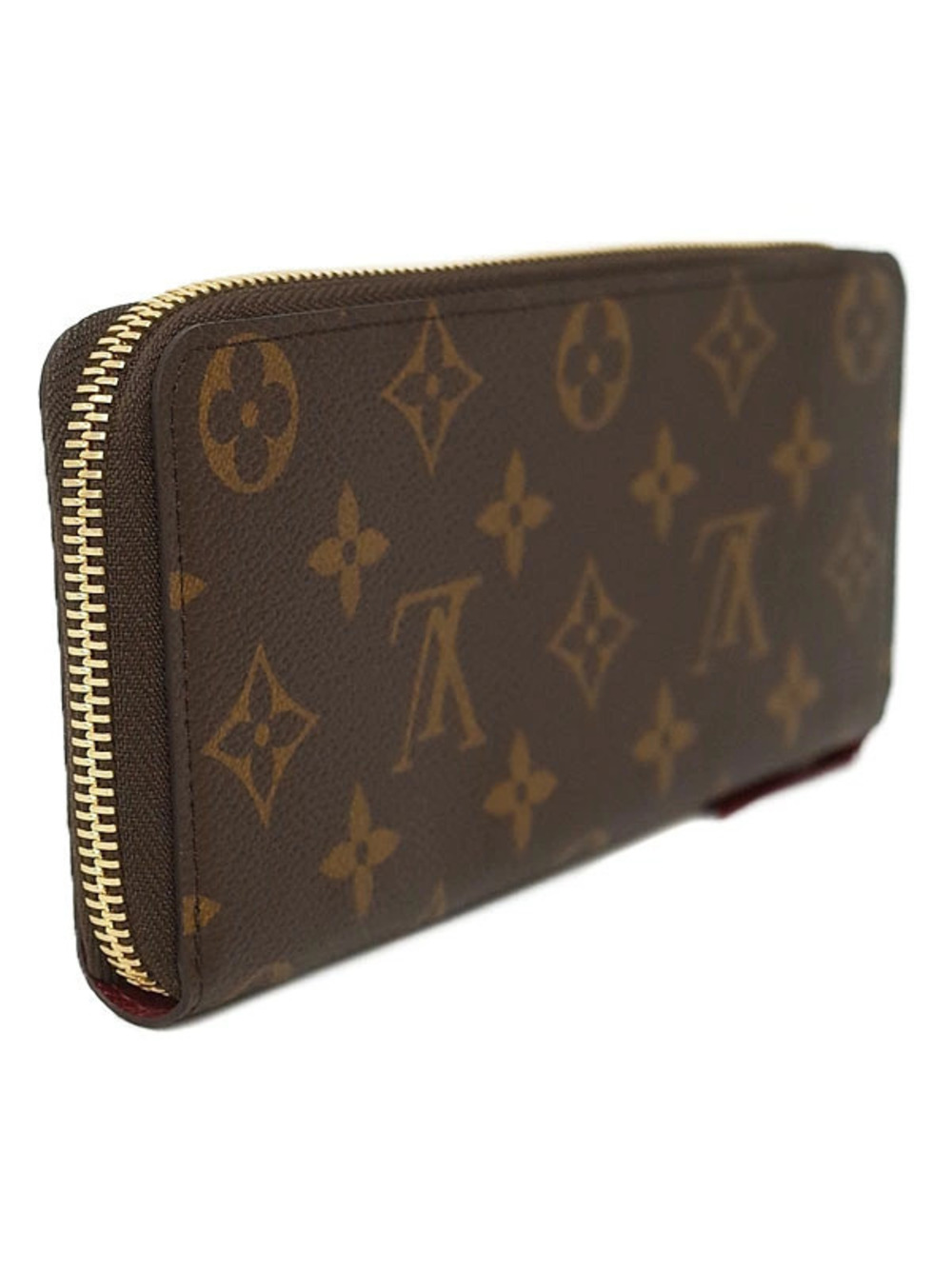 Louis Vuitton Long Monogram Portefeuille Wallet Round Clemence Zipper Brown